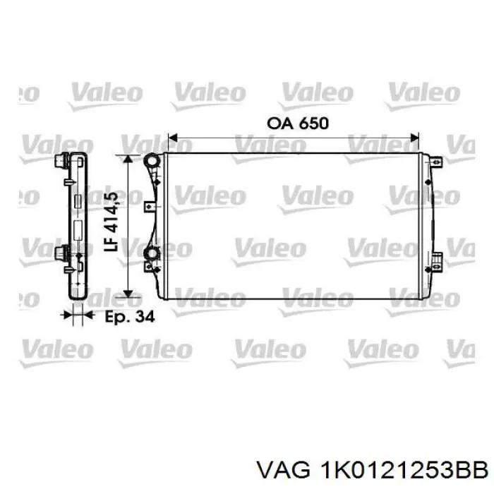 Радиатор 1K0121253BB VAG