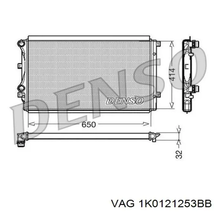 Радиатор охлаждения VAG 1K0121253BB