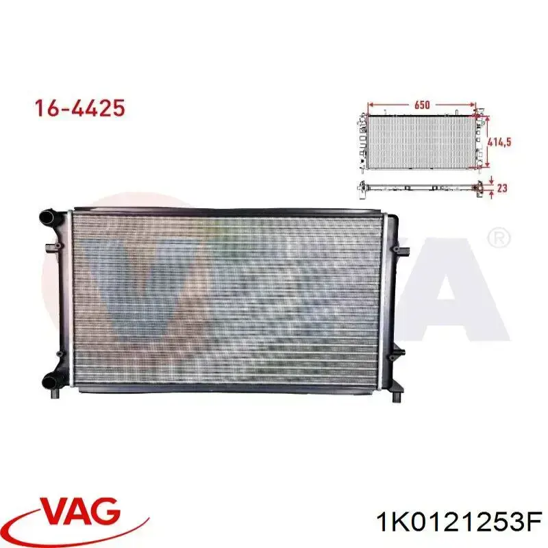 1K0121253F VAG радиатор