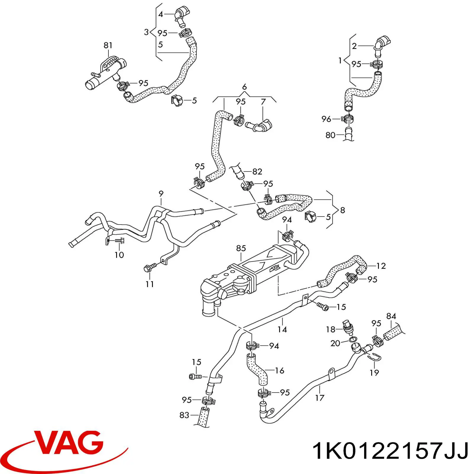  VAG 1K0122157JJ цена, от 60.63 USD