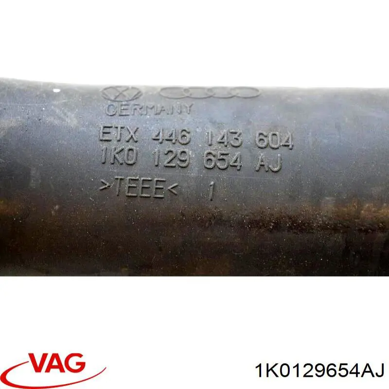 Купить 1K0129654AJ VAG Патрубок воздушный, вход в турбину (наддув)