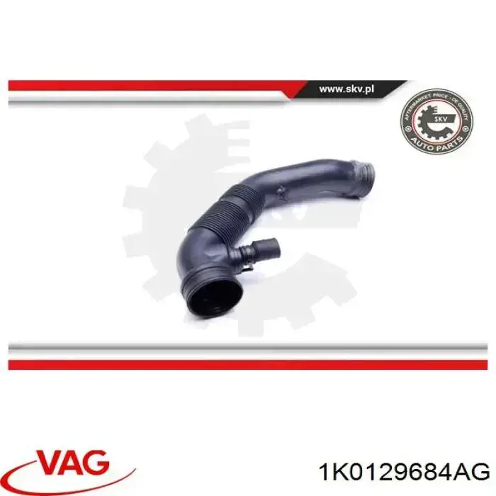 Патрубок воздушный, выход воздушного фильтра VAG 1K0129684AG цена, от 19.02 USD
