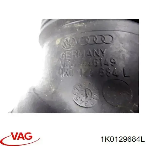 1K0129684L VAG Tubo flexible de aspiración, salida del filtro de aire original y equivalente