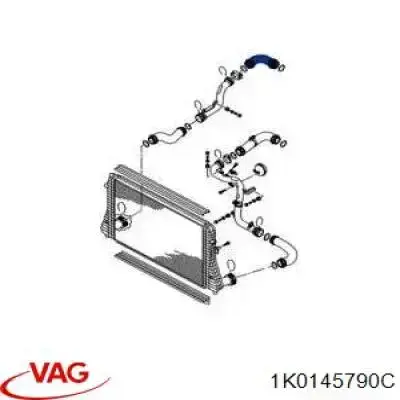Шланг/патрубок интеркуллера VAG 1K0145790C цена, от 10.14 USD