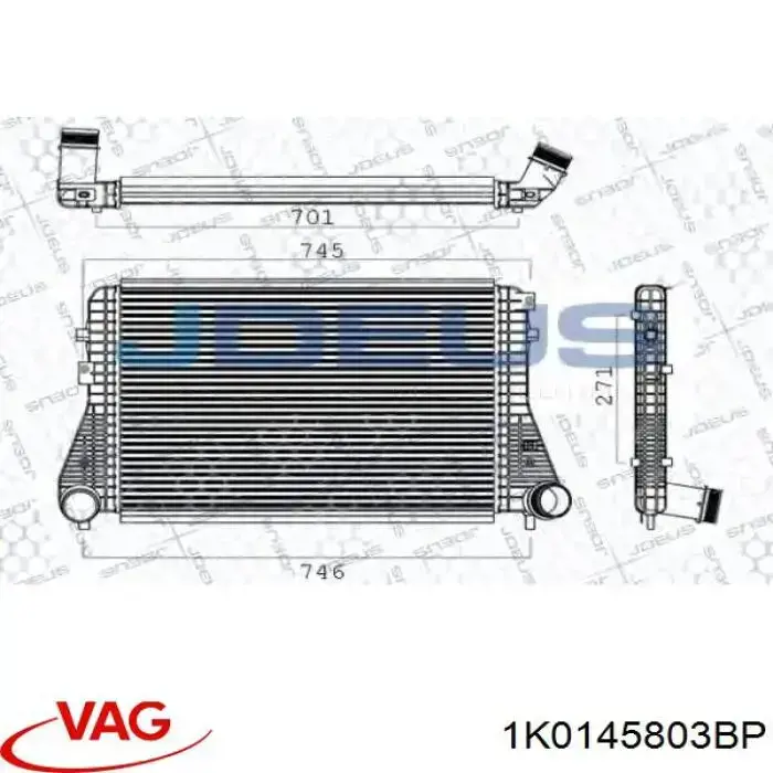 1K0145803BP VAG интеркулер