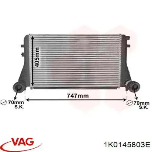 Система охлаждения наддувочного воздуха VAG 1K0145803E цена, от 63.35 USD