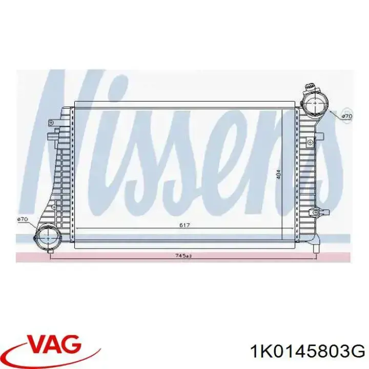 Интеркулер 1K0145803G VAG