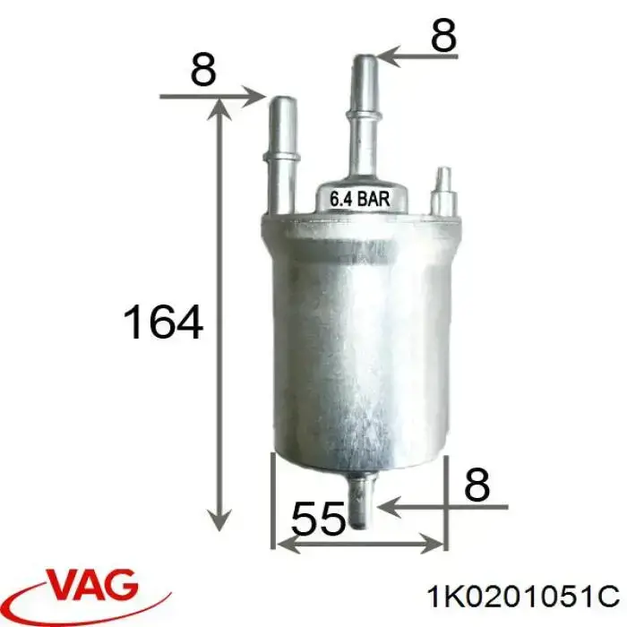 Фильтр топливный VAG 1K0201051C