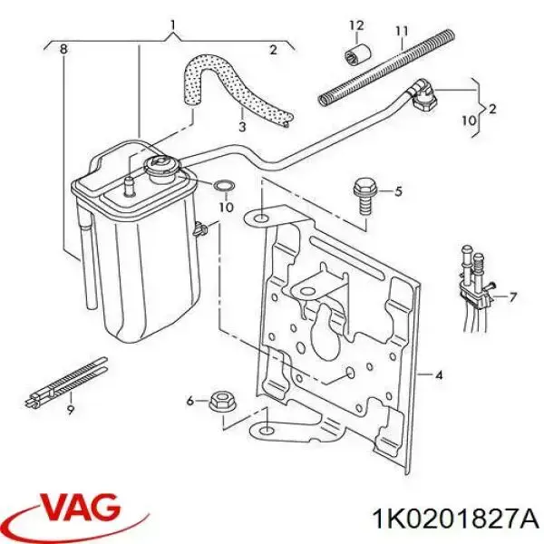 1K0201827A VAG/Skoda