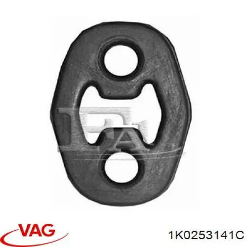 Хомут глушителя передний 1K0253141C VAG