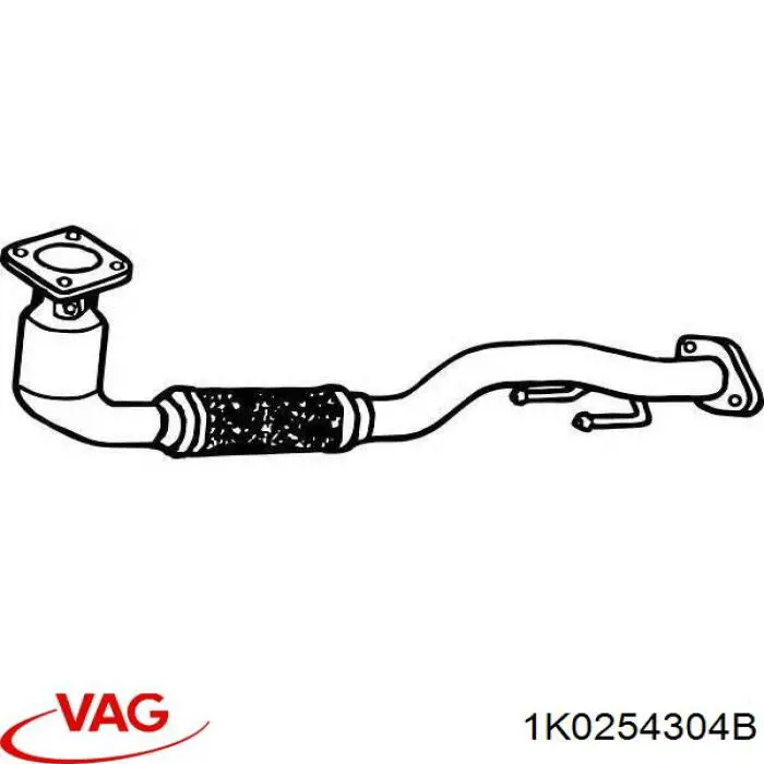 1K0254304B VAG Штаны глушителя передние