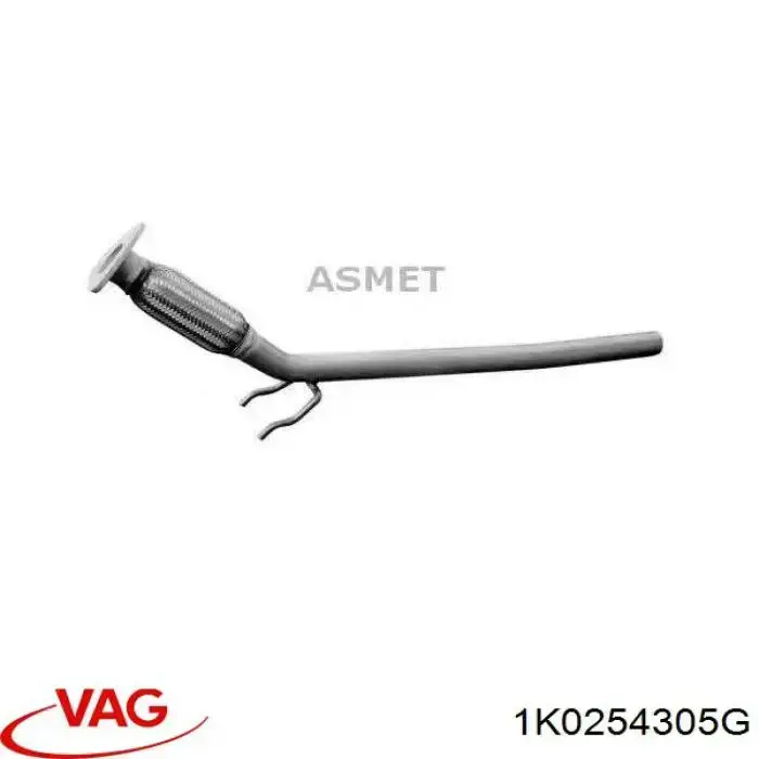 1K0254305G VAG Штаны глушителя передние