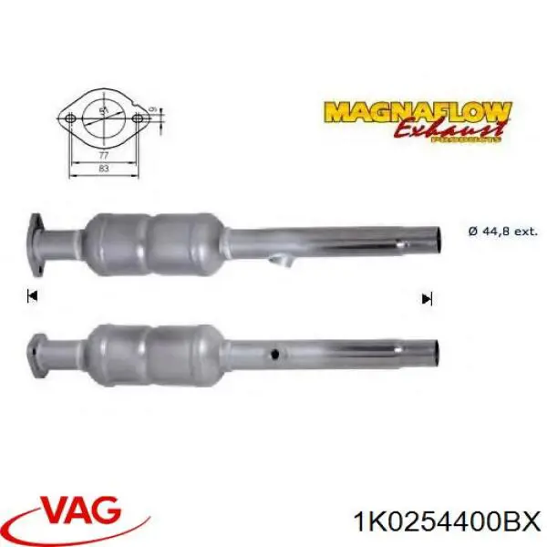 Катализатор 1K0254400BX VAG