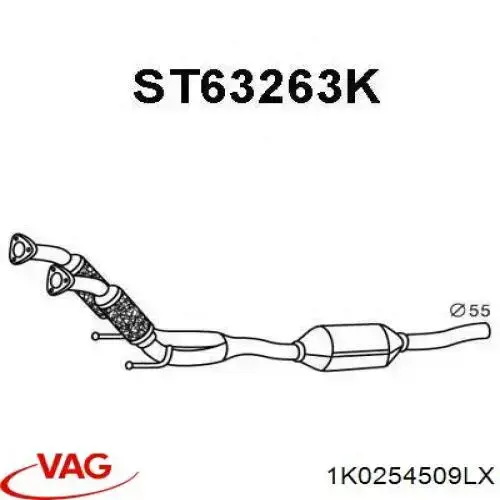 Глушитель, передняя часть VAG 1K0254509LX цена, от 84.65 USD