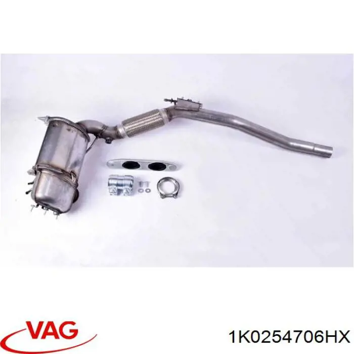 Купить 1K0254706HX VAG Передняя часть глушителя