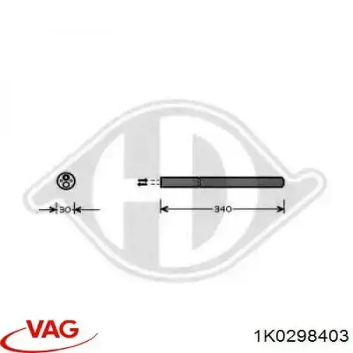 1K0298403 VAG ресивер-осушитель кондиционера