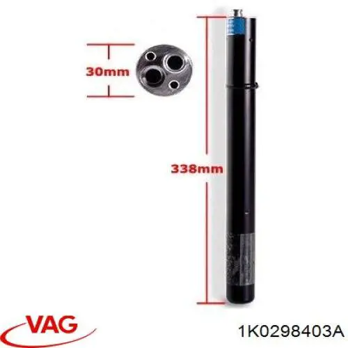Осушитель кондиционера VAG 1K0298403A цена, от 32.06 USD