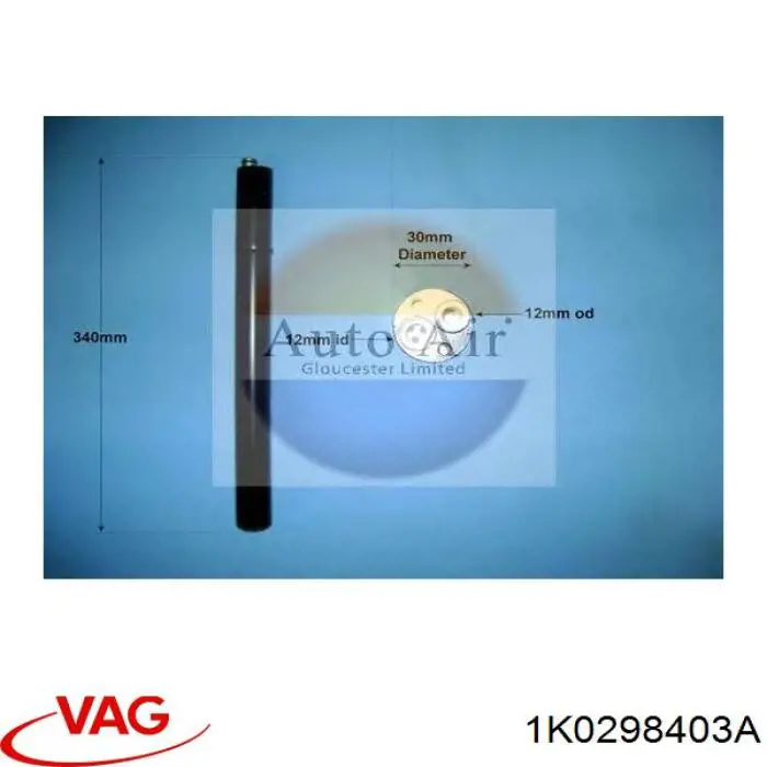 Купить 1K0298403A VAG Осушитель кондиционера