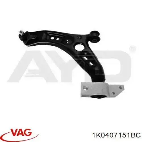 Левый рычаг передней нижней подвески VAG 1K0407151BC цена, от 21.54 USD