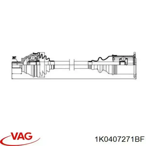 Привод передний левый VAG 1K0407271BF цена, от 53.33 USD