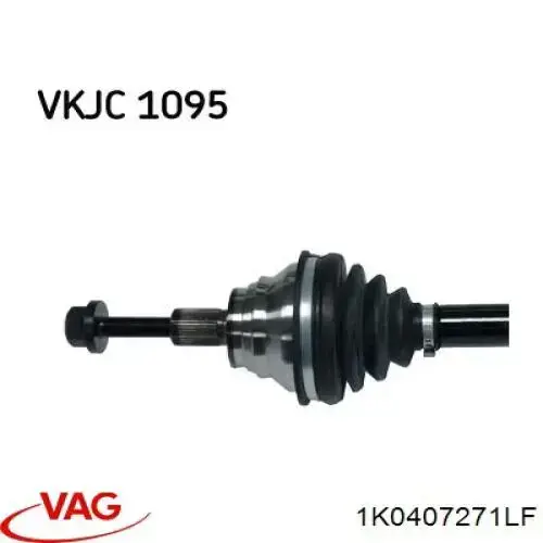 1K0407271LF VAG Полуось передняя левая