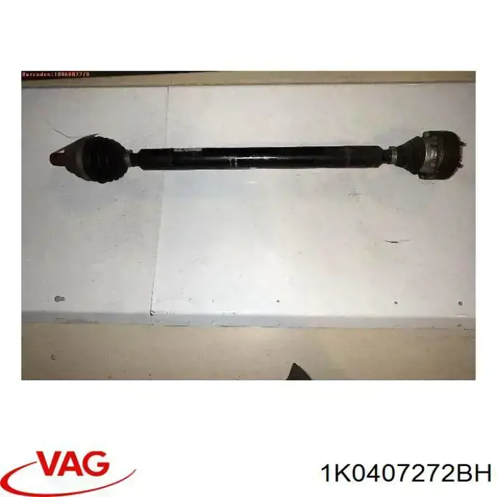 1K0407272BH VAG Полуось передняя, правая