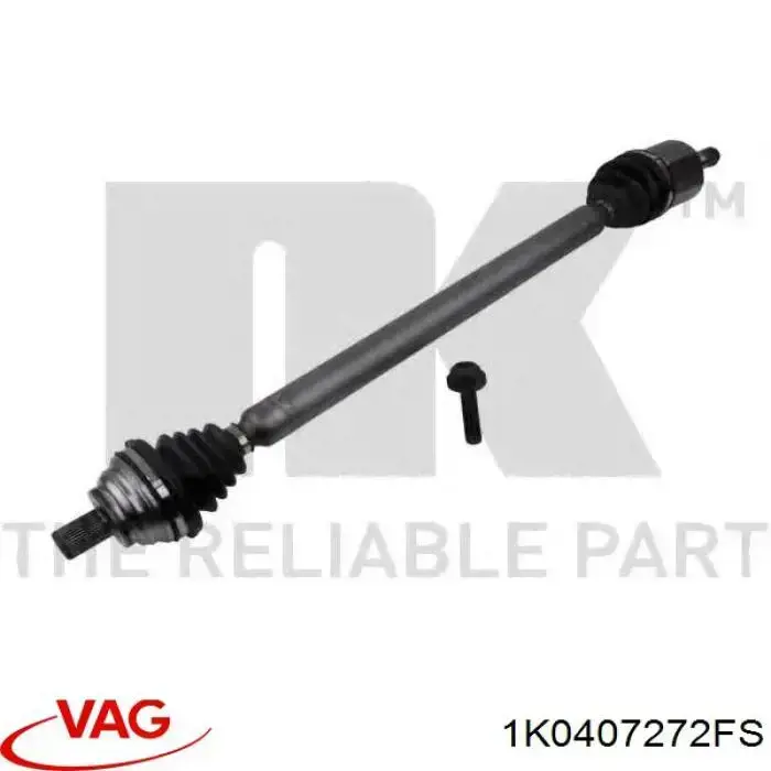 Купить 1K0407272FS VAG Вал приводной правый