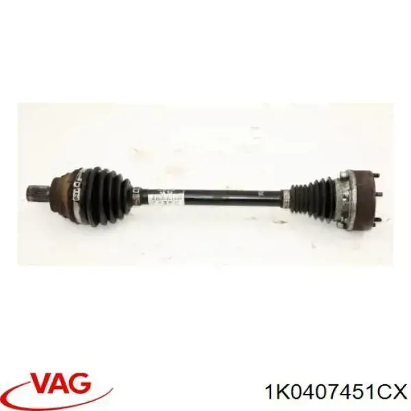 Левая полуось 1K0407451CX VAG