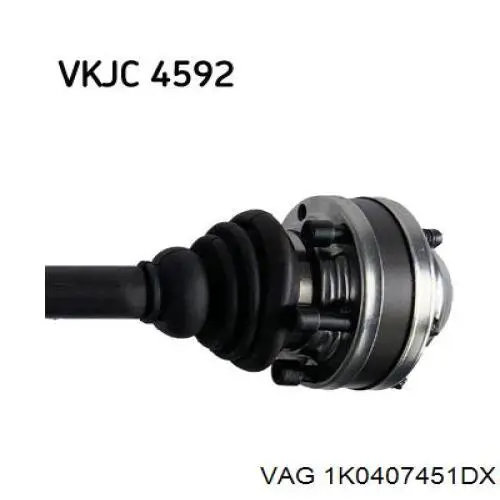 1K0407451DX VAG Полуось передняя левая
