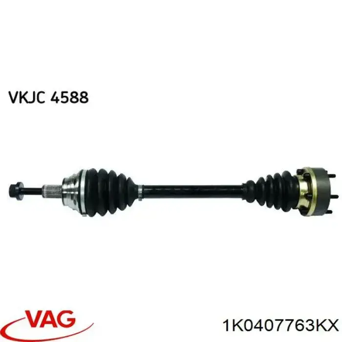 1K0407763KX VAG Полуось передняя левая