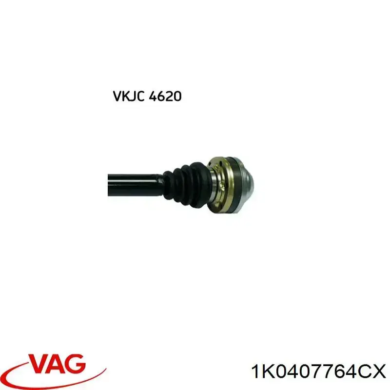 1K0407764CX VAG полуось (привод передняя правая)