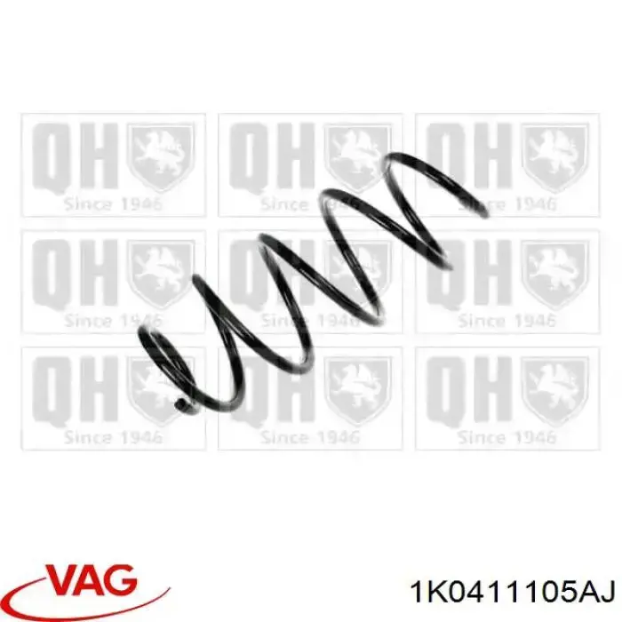 Купить 1K0411105AJ VAG Винтовая пружина подвеска