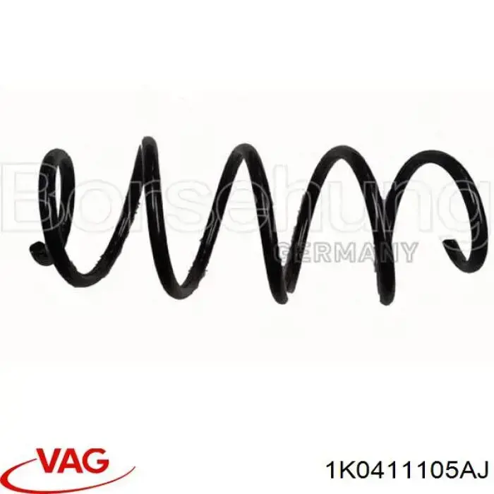 Пружина амортизатора передняя VAG 1K0411105AJ цена, от 19.07 USD