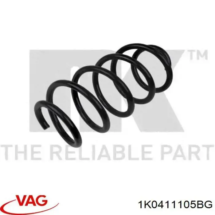 Пружина амортизатора передняя VAG 1K0411105BG цена, от 28.02 USD