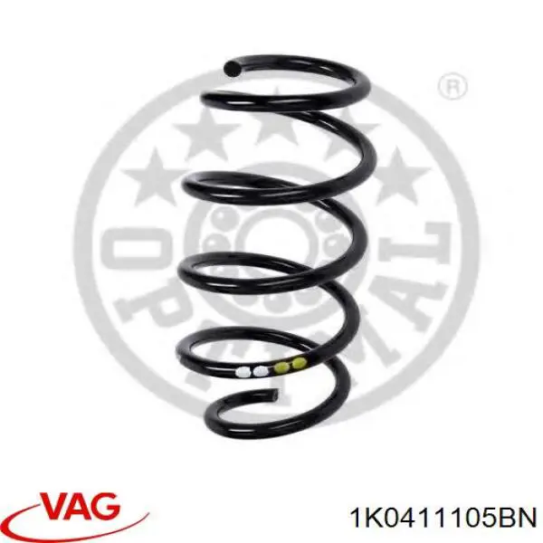 Пружина амортизатора передняя VAG 1K0411105BN цена, от 30.77 USD
