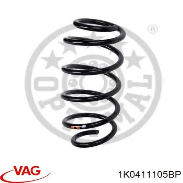 Пружина амортизатора передняя VAG 1K0411105BP цена, от 19.75 USD