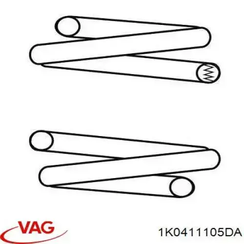 1K0411105DA VAG Пружина передней подвески