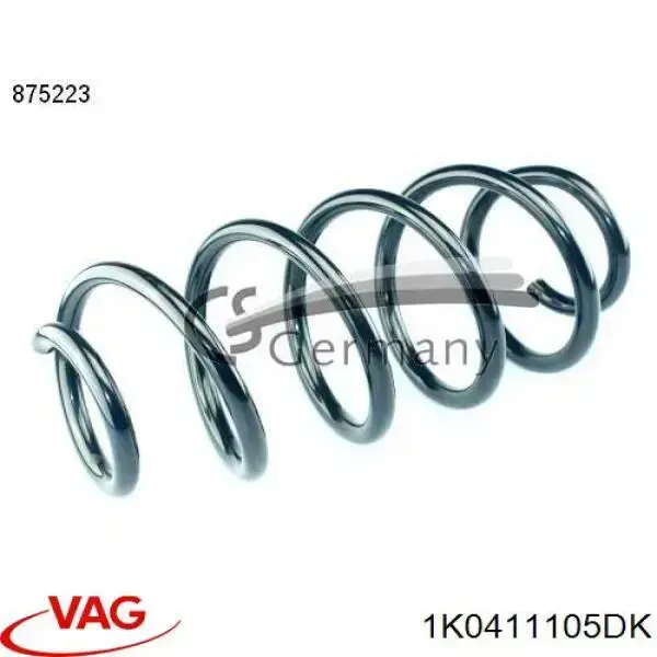 Купить 1K0411105DK VAG Винтовая пружина подвеска