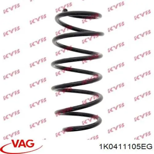 Пружина амортизатора передняя VAG 1K0411105EG цена, от 28.22 USD