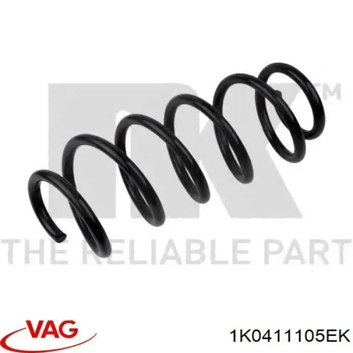 Пружина амортизатора передняя VAG 1K0411105EK цена, от 29.17 USD