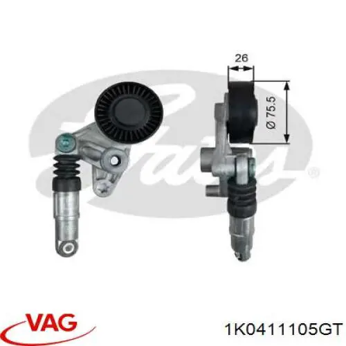 1K0411105GT VAG Пружина передней подвески