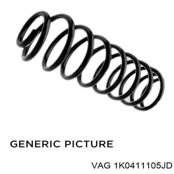 Пружина амортизатора передняя VAG 1K0411105JD цена, от 15.13 USD