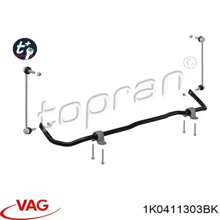 Стабилизатор поперечной устойчивости передний VAG 1K0411303BK цена, от 25.11 USD