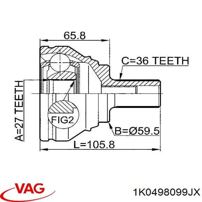 ШРУС наружный передний CVJ131013 Freccia