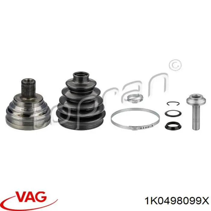 Купить 1K0498099X VAG Внешняя граната