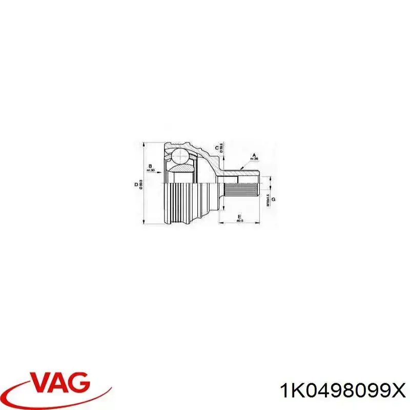 Граната колесная VAG 1K0498099X цена, от 26.94 USD