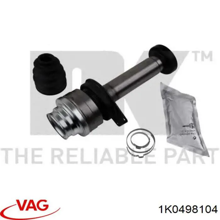 Шарнир привода внутренний VAG 1K0498104 цена, от 76.24 USD