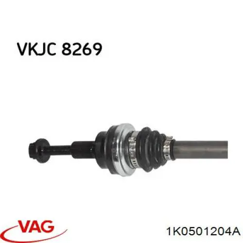 Полуось задняя правая VAG 1K0501204A цена, от 24.27 USD