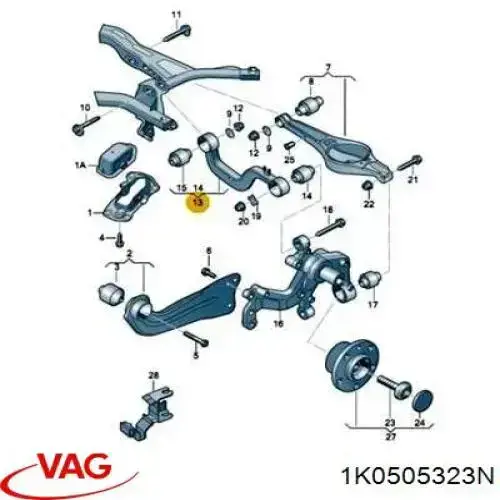 Рычаг задней подвески верхний левый и правый VAG 1K0505323N цена, от 6.30 USD