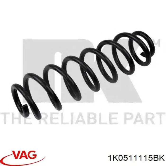Купить 1K0511115BK VAG Пружина подвески